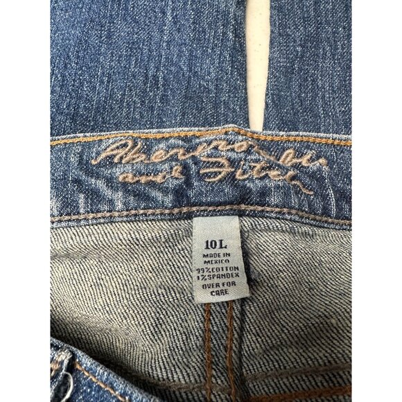 Abercrombie & Fitch Womens Erin Jeans 10 Long Straight Leg Low Rise Y2K Vintage - Picture 5 of 13